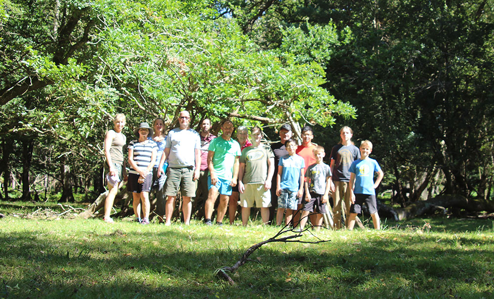 The gang in the woods